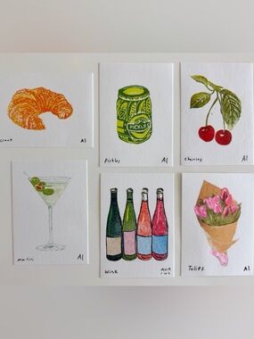 Set of 6 Inciardi mini prints